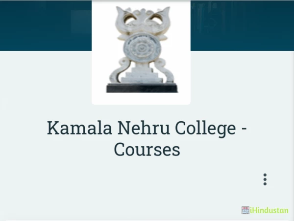 Kamala Nehru College - Courses
